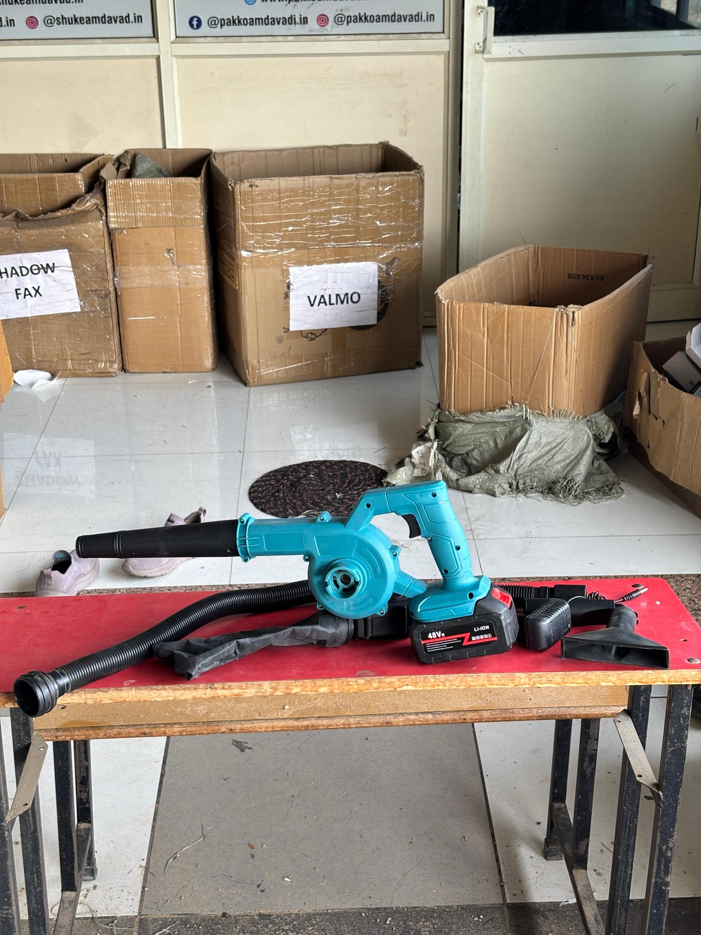 2 in 1 Portable Vacuum + Blower Premium Quality ( Blue Color )