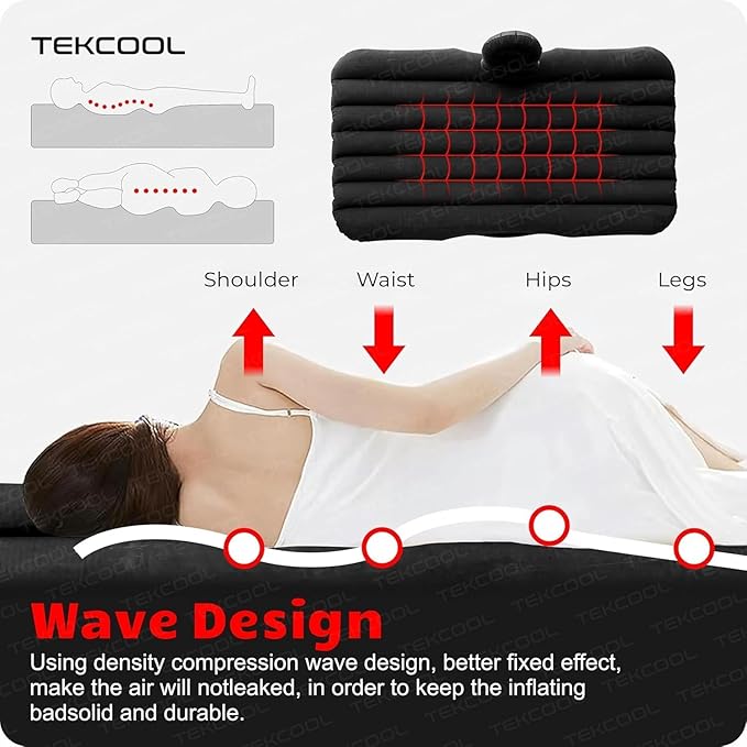 Premium Car Inflatable Bed with Pump & 2 Air Pillow