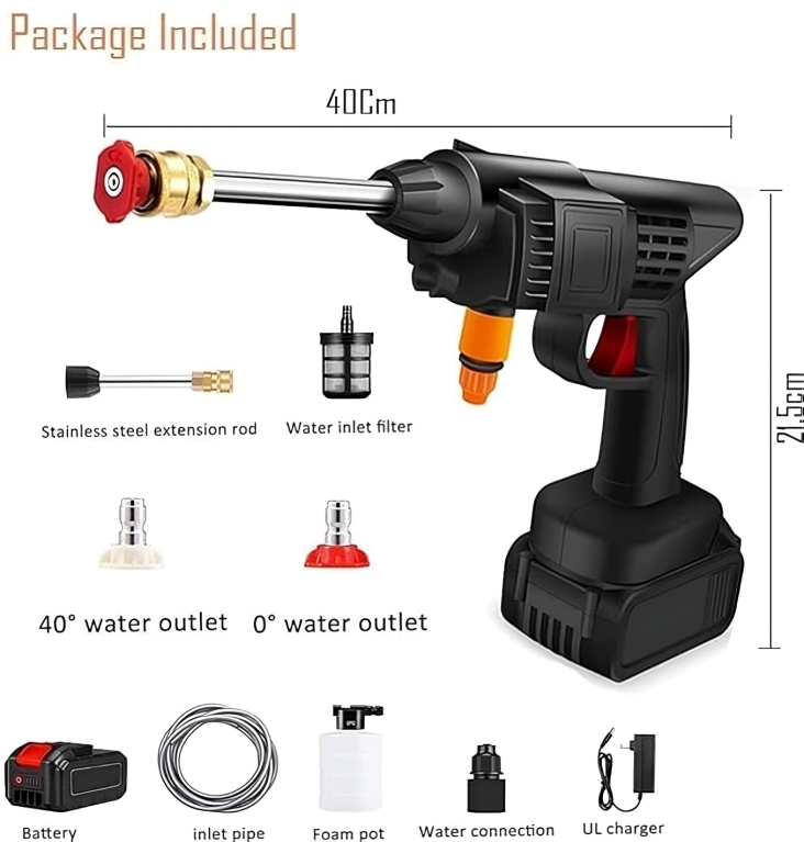 Double Battery Car Washer