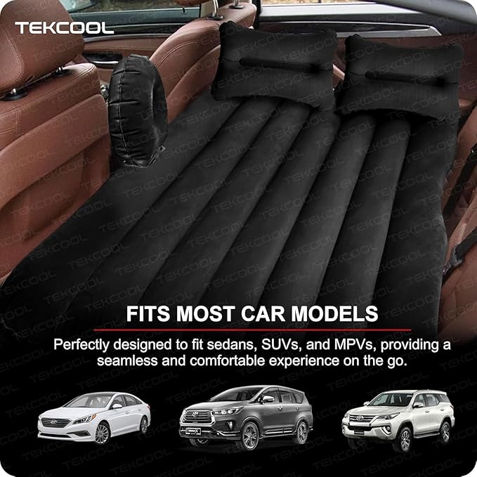 Premium Car Inflatable Bed with Pump & 2 Air Pillow