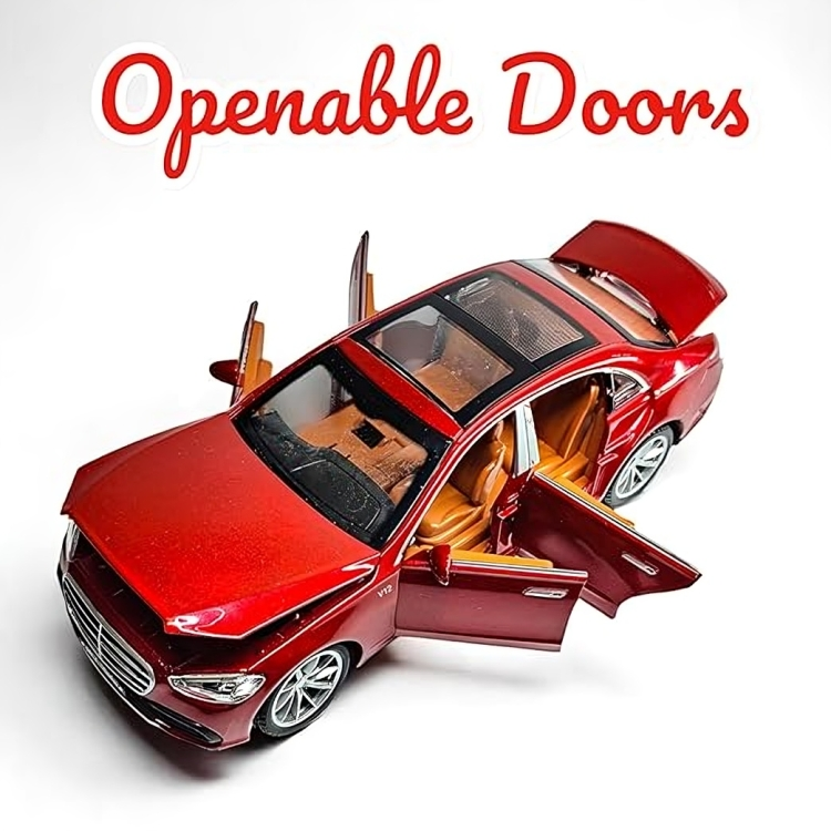 Remote Control Metal Diecast Maybach Car with SmokeEffect,Light and OpenableDoors 1:22(Black,White,Red)