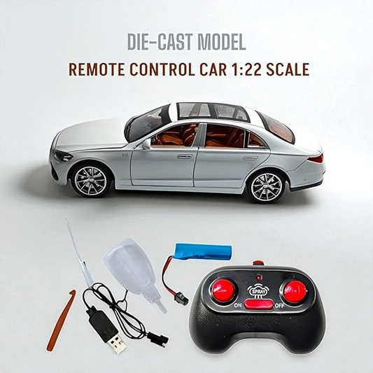 Remote Control Metal Diecast Maybach Car with SmokeEffect,Light and OpenableDoors 1:22(Black,White,Red)
