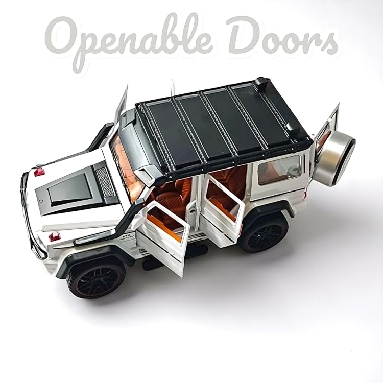 Remote Control Metal Diecast G-wagon Car with SmokeEffect,Light and OpenableDoors 1:22(Red,White,Black)