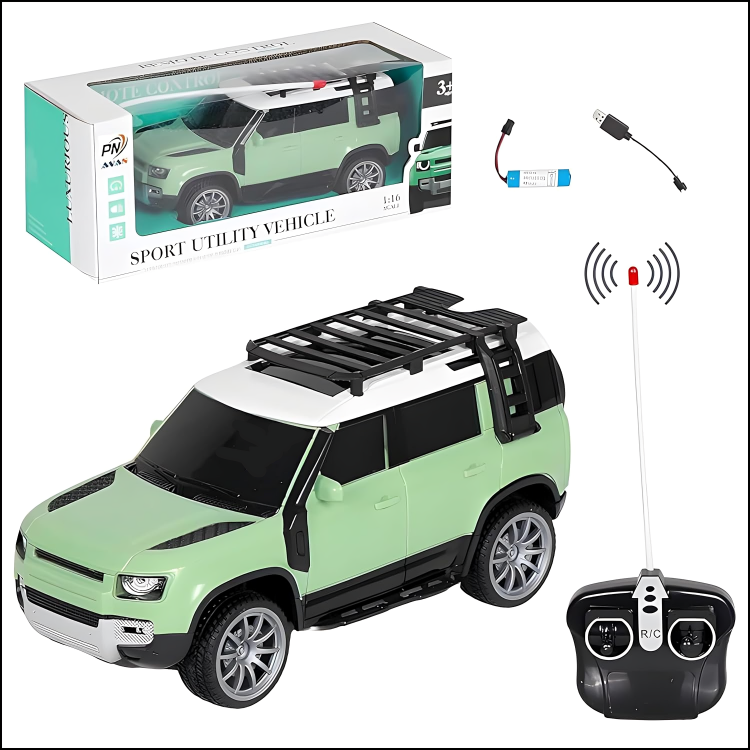 Remote Control Defender Car - Heavy Plastic(NavyBlue,PistaGreen)(1 piece)